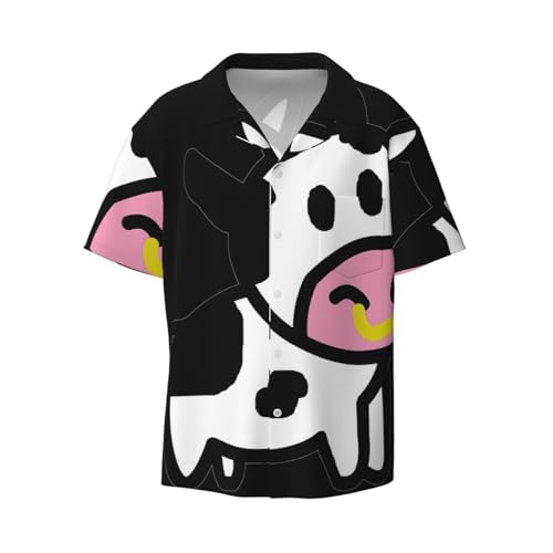 Chemise homme à manches courtes pour rester frais avec style original imprimé vache