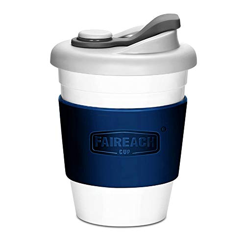 Faireach Insulated Travel Coffee Mug, Thermal Coffee Cups with Lid Spill Proof, Double-Wall Stainless Steel Vacuum Coffee Tumbler for Cold and Hot Water Coffee (Blue)