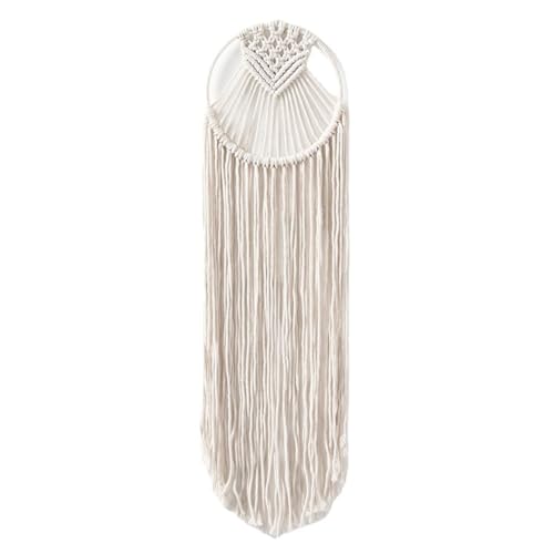 Capteur de Rêve Tissée Main KnSam 20X70cm Tapisserie Macramé Beige