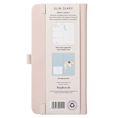 Busy-B-Slim-Diary-January-to-December-2023-Pink-Faux-Leather-Week-to-View-Planner-with-Notes