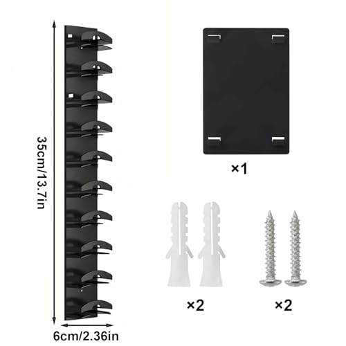 Homirty Hut-Organizer für Baseballkappen, Hutständer für die Wand, kompakter Hutaufbewahrungs- und Präsentationshalter, für bis zu 10 Hüte, Hutaufhänger mit starkem Klebstoff/Wandbohrung (Schwarz)