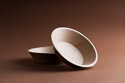 Foogo Green BORO025-50 Disposable Palm Leaf Bowls, 10.5 Oz, Round 6" thumb #6