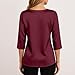 3/4 Length Sleeve Womens Tops Dressy Casual Vacation T Shirt Summer V Neck Blouse Printed Fashion Satin Shirts
