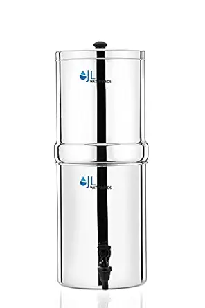 JL waterneeds Gravity Water Filter with Ceramic Candles - 16ltrs Capacity (8+8 Ltrs)
