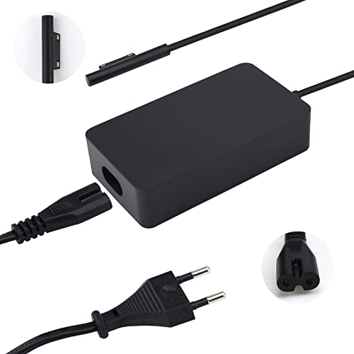 Brekiya 65W Adaptador de Corriente Cargador de portátil de 15 V 4 A Compatible con Microsoft Surface Pro 3 Pro 4 Pro 5 Pro 6 Pro 7 Pro X para Surface Tablet 1706 1625 1735 1736 Cover