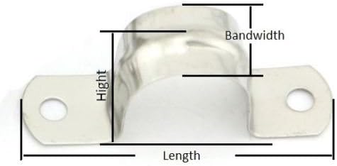 Miniatura 2 de Clip de abrazadera de correa de tubo de acero inoxidable de 1.969 in de 2 pulgadas, 10 piezas