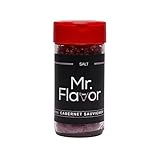 Mr. Flavor's Luxury Cabernet Sauvignon Sea Salt - Rich Wine-Infused Seasoning, Perfect for Gourmet Dishes & Elegant Finishes, 4oz