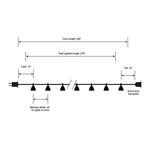 Lumabase Electric Café String Lights With 10 Bronze Metal Shades #TOP6