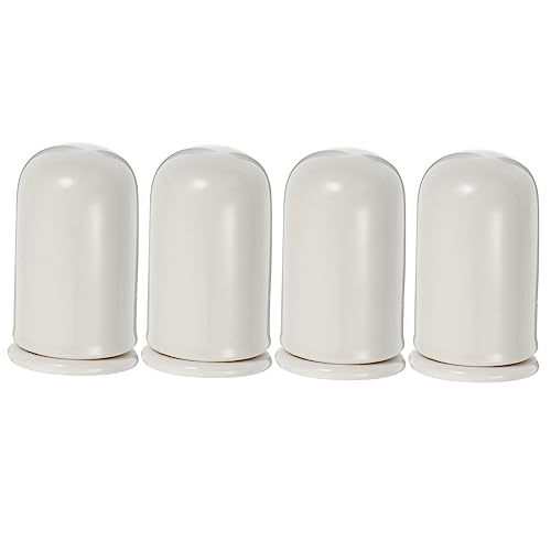 BRIGHTFUFU 4pcs Ceramic Toothpick Holder Elegant Toothpick Tubes for Home Dining Restaurant and Hotel Use Dustproof Design Easy to Clean Capacity for Over