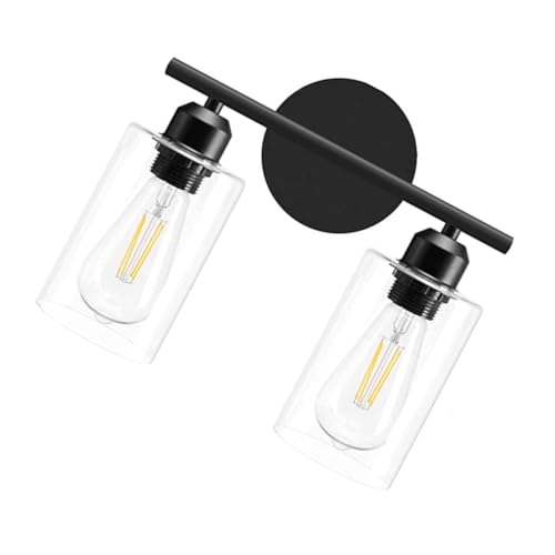Lámpara de pared vintage de hierro negro Yardenfun para espejo de baño sin bombilla