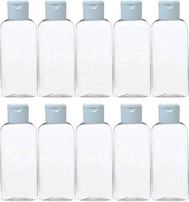 SHREE MAHA 100ml Empty Clear Plastic Bottles Refillable Travel Size Cosmetic Containers Small Leak Proof Squeeze Bottles with Flip Cap for Toiletries,Shampoo Pack of (6)-image-20