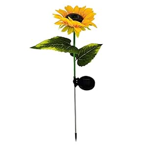 Rural Style Upgraded Solar Sunflower Outdoor Solar Sunflower 8LED Ground Simulation Flower Light Plant Landschap Licht…
