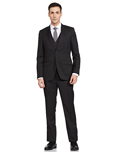 Image of Raymond Wool Men's Full Sleeve Contemporary FIT Medium Grey Formal Suit