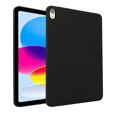 HUOLUNGJIN Case Compatible with iPad (A16) 11th Generation 11 Inch 2025/10th Generation 10.9 Inch 2022,Slim Matte TPU Soft Shell Skin Silicone Protective Cover for 9th/8th/7th 10.2-Inch (Black)