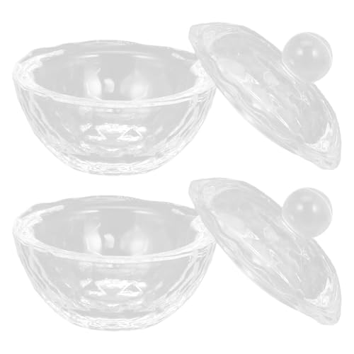 NOLITOY 2Pcs Nail Art Cups con Tapa para Manicura miniatura 1