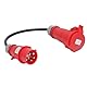 32-A-Buchse auf 16-A-Stecker, CEE-Adapter, 5-polig, Hochstrom, Wasserdicht, IP44-bewertete Länge von 74 Cm mit 220–380 V/240–415 V