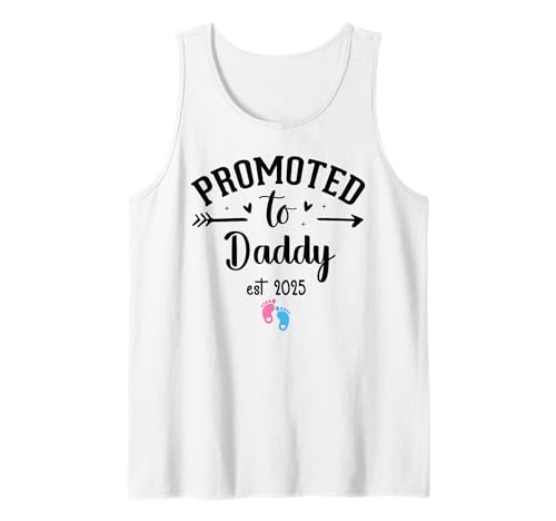 Uomo Promoted to Daddy 2025 New Dad to Be First Time Dad est 2025 Canotta