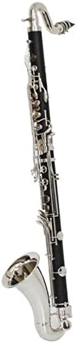 HMHM Silver Plated Keys Bass Clarinet Bb Tune Clarinet Bakelite Instrument with Case Student Clarinet Blue,Nickel,Silver