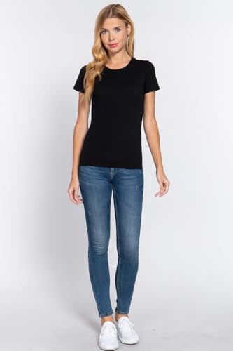 Emmalise Women's Classic Short Sleeve Crewneck 3 Pack Tshirts3