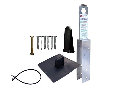 2801 Super Anchor Safety ARS Permanent Roof Anchor, 2 x 8", Silver