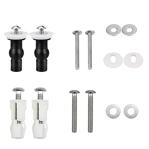 4 Pares Tornillo para Asiento de Inodoro,bisagras de asiento de inodoro,Fijaciones para Asiento de Retrete,juego de fijación para asiento de inodoro,tornillos de goma para asiento de WC Cover