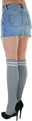 Image of ToBeInStyle Women's Ribbed Acrylic Footless Leg Warmers