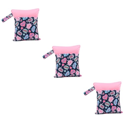 3pezzi Borsa Per Pannolini Con Cerniera e Doppia Tasca Design Per Viaggi e Cambio Facile Da Pulire e Versatile