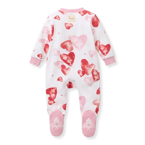 Image of Burt's Bees Baby unisex-baby Sleep & Play, Organic One-piece Romper-jumpsuit Pj, Zip Front Footed Pajama