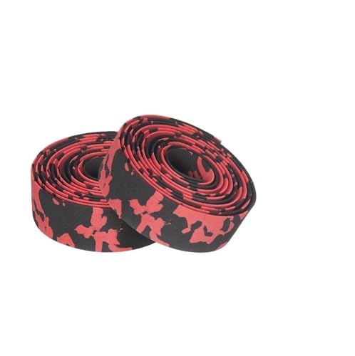 Ruban de guidon haute ténacité en EVA premium rouge et noir pour vélo de course