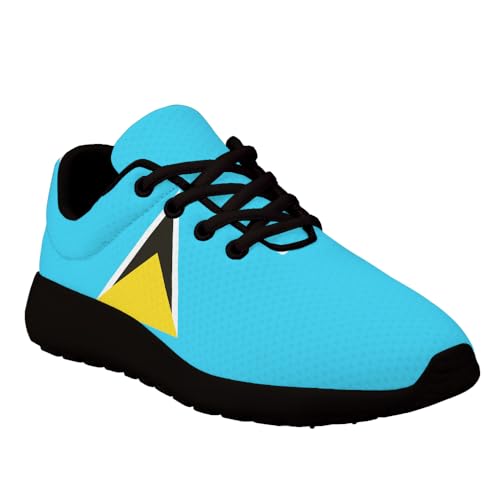 Saint Lucia Flag Shoes for Women Men Trail Running Casual Fashion Sneakers Slip-on Tennis Shoes3