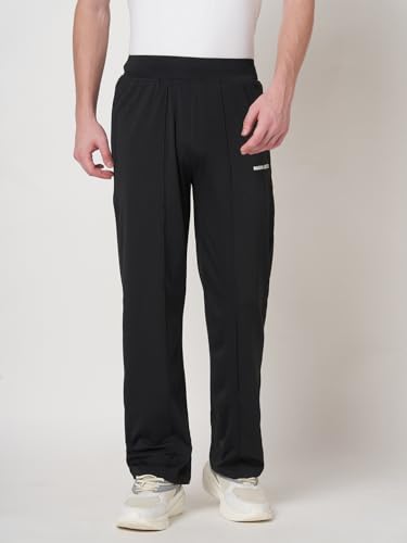 Image of MARK LEUTE Men's Straight Fit Rapid Dry Front Pleated Stretchable Lycra Trackpant