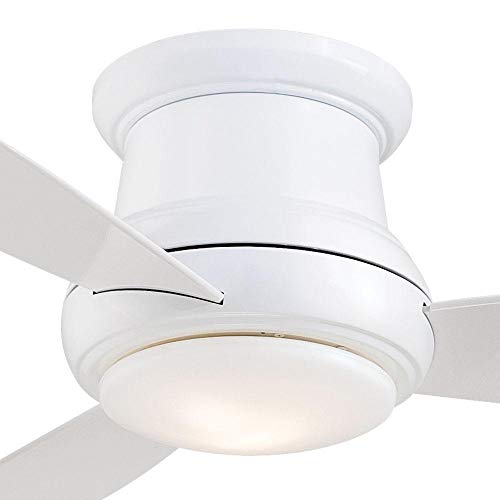 52" Minka Aire Concept Ii White Flush Mount Ceiling Fan With Remote Control #TOP1