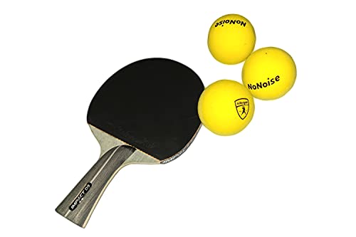 Killerspin Bolas de pingue-pongue silenciosas NoNoise Pacote com 3 Amarelo