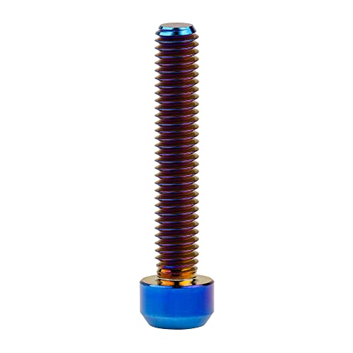 Image of Titanium Torx Square Head M6 x 10 15 20 25 30 35 40 45 50 60 65 70 80mm Screw Pack of 5 (Burn Blue, M6x35mm)