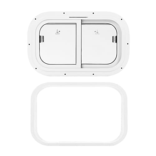 Bootsfenster, 19,68' B X 11,81' H, Aluminiumlegierung, Abgerundete Schiebe-Transparenzfenster, Zubehör, Passend Für Schiff, Yacht, Boot(Without Fixed Frame)