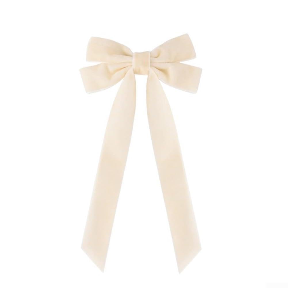 16Pcs Burgundy Velvet Bows 5x10in Christmas Tree Decor(beige 13 * 26cm)