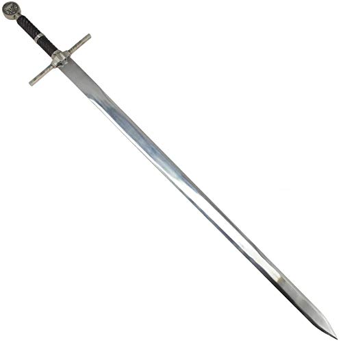 Witch Hunter Wild Hunt Geralt of Rivia Steel Sword with Leather Sheath