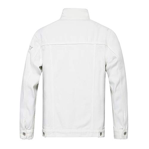 LZLER Men's Denim Jackets Distressed Destroyed Classic Vintage Slim Fit Ripped 2024 Fashion Trendy Trucker Jean Jackets2