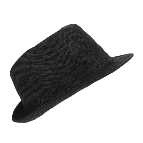 VALICLUD Fedora Hats for Boys and Elegant Lightweight Performance Hat for Dance and Dress Up Fits Head Girth of Superior Texture Versatile Style for All Occasions Black