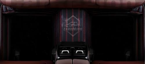 Image of 10D Car Foot Mat for Tata Sierra EV | Black Red | Premium Leatherette Imparts Luxurious & Elegant Look | Waterproof Dust Proof | Custom Fitted Car Floor Tray Mat