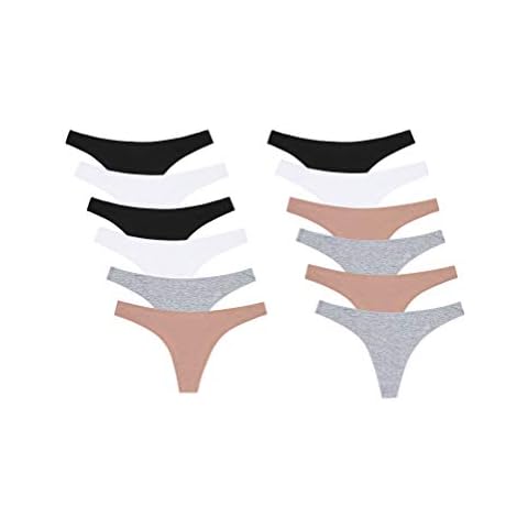 Channo Tangas de Algodón Lisos Suaves con Acabado Fino Que No Marca (Pack de 12) (Surtido, S/M) Cover