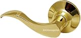 CONSTRUCTOR Prelude Dummy Door Lever Handle Right or Left Side in 5 Finishes (Polished Brass - Left)