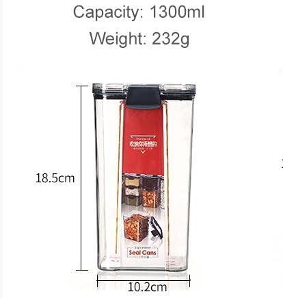 Miniatura 6 de S&M - Juego de 5 recipientes herméticos para almacenamiento de alimentos con tapas para organización de cocina y despensa, recipientes de plástico