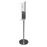 desinfektionsmittelspender wand MERKMALE: Automatischer Desinfektionsmittelspender – Inkl. hygienischer Auffangschale - Maße: 12,5x26x10 cm – nachfüllbar – Sprühzeit: 1-2 Sek. – batteriebetrieben (AA), Standfuß – Farbe: Silber – Maße: 30x120 cm