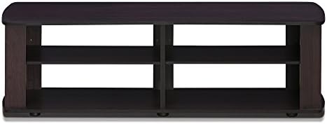 Furinno TV Entertainment Center, Wood, Dark Walnut, one size