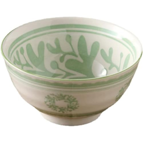 FILWY どんぶり 井 食器 ご飯茶碗 汁椀 味噌汁椀 おしゃれ磁器 ごはんお茶碗 どんぶり鉢 花柄 小さい 電子レンジ・食器洗浄機対応 家庭用 飲食店 2個 (ねじ茶碗8)