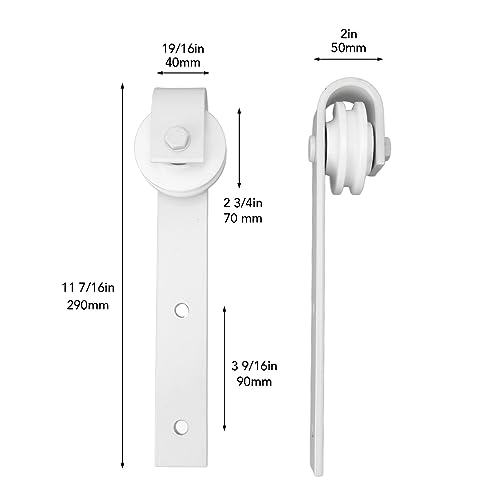 Kit de Rolos Deslizantes de Porta Sala de Estar Quarto de Estudo Roda Porta Deslizante Trilho de Por