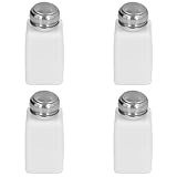 4 Stück 200 Ml Lösungsmittelspender in Pressform, ESD-sicher, Antistatisch, Quadratische Flasche mit Edelstahldeckel Zur Abgabe von Lösungsmitteln, Aceton, IPA-Lösungsmittel