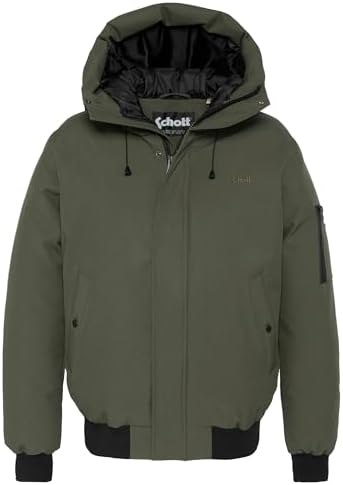 Schott NYC Kurze Jacke mit Kapuze Schott Beever, grün, M