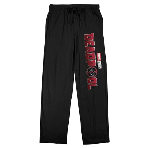 Bioworld DeadpooL Movie Logo Men's Black Sleep Pajama Pants